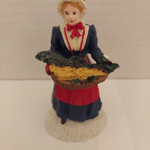 Mervyn's Village Square 1992 Woman With Basket Figurine - Picture 1 of 7